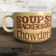 画像3: 70s Vintage Soup Crackers Chowder Heavy Mug Brown (S926) (3)