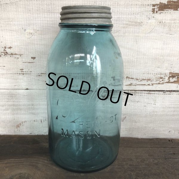 画像1: 20s-30s Vintage Glass Ball Mason Jar 22.5cm (S982) (1)