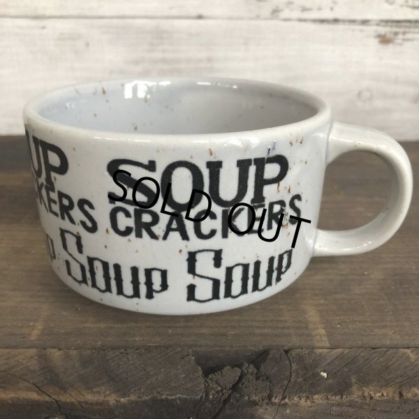 画像1: 70s Vintage Soup Crackers Heavy Mug Gray (S929) (1)