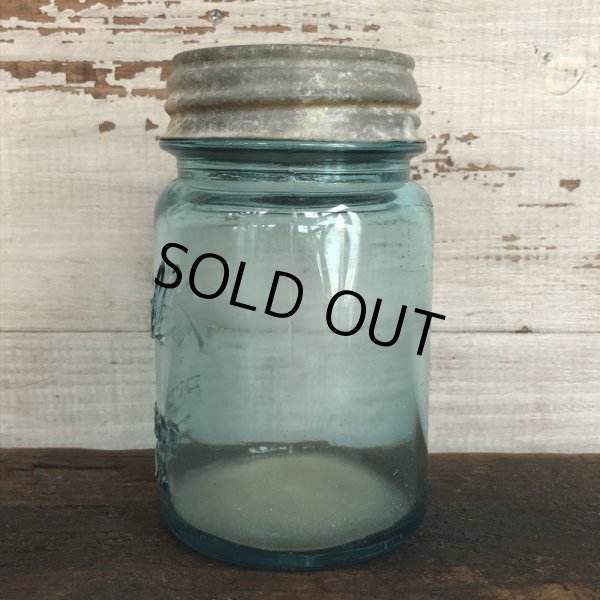画像2: 30s Vintage Glass Ball Mason Jar 14cm (S991) (2)