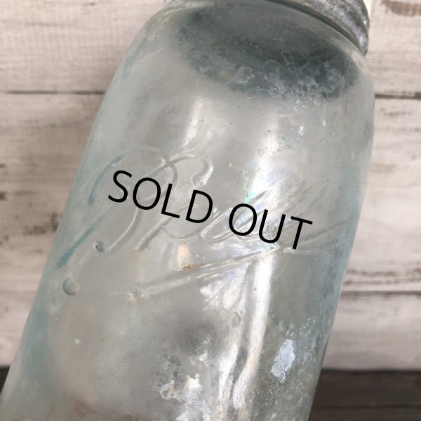 画像5: 10s Vintage Glass Ball Mason Jar 17.5cm (S983) (5)