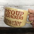 画像7: 70s Vintage Soup Crackers Chowder Heavy Mug Brown (S926) (7)