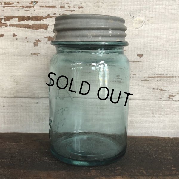 画像2: 30s Vintage Glass Ball Mason Jar 14cm (S990) (2)