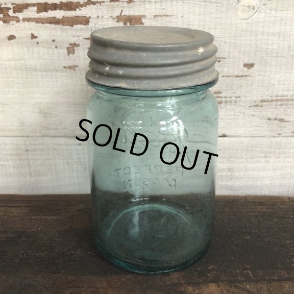 画像3: 30s Vintage Glass Ball Mason Jar 14cm (S990) (3)