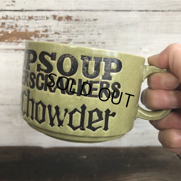 画像7: 70s Vintage Soup Crackers Chowder Heavy Mug Green (S927) (7)