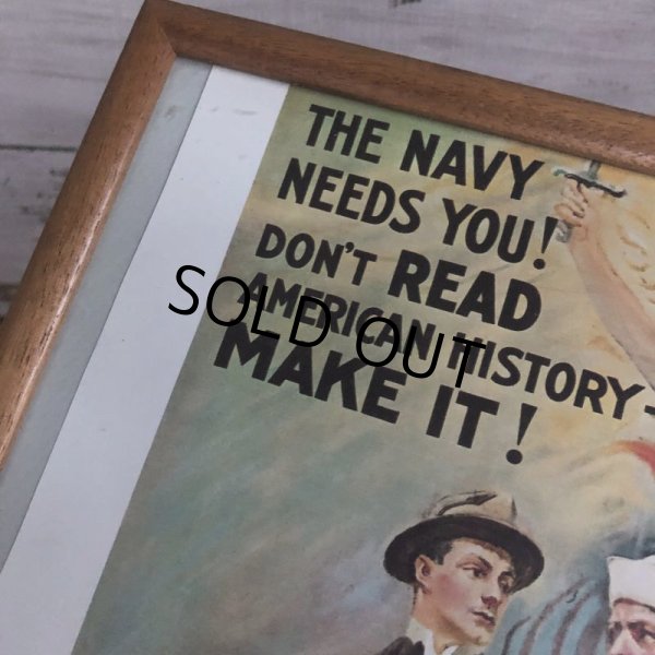 画像4: Vintage The Navy Needs you Poster w/frame (T002) (4)