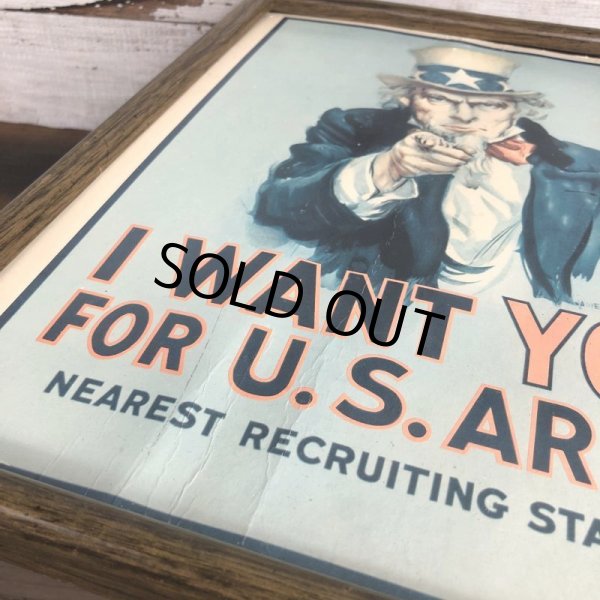 画像4: Vintage Uncle Sam Poster w/frame (T001) (4)