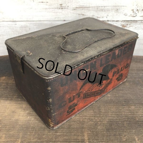 画像4: Vintage Union Leader Cut Plug Tabacco Tin (T005) (4)