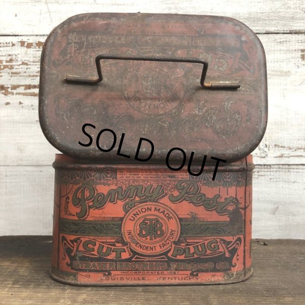 画像3: Vintage Penny Post Cut Plug Tabacco Tin (T007) (3)