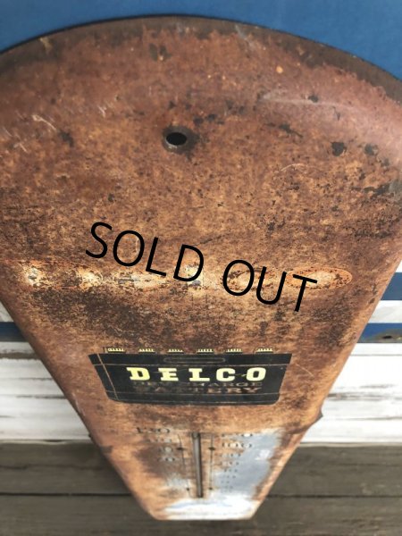 画像2: Vintage Delco Battery Advertising Thermometer Sign (T033) (2)