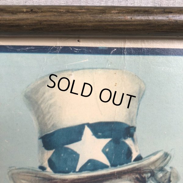 画像7: Vintage Uncle Sam Poster w/frame (T001) (7)