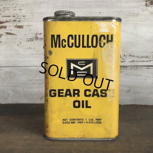 画像1: Vintage McCULLOCH GEAR CASE OIL can (T046)  (1)