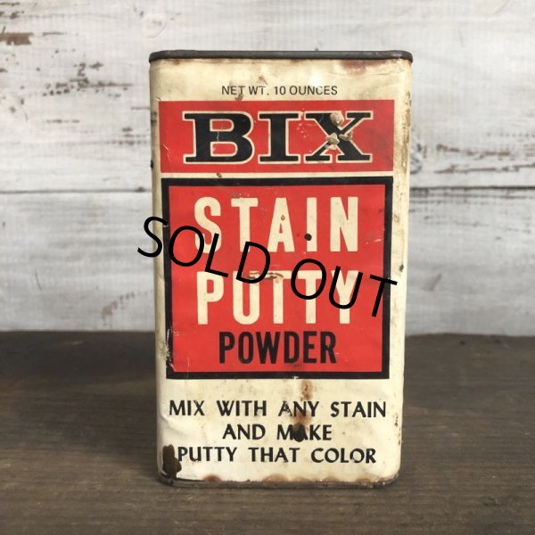 画像1: Vintage BIX STAIN PUTTY POWDER can (T043)  (1)
