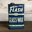 画像1: Vintage Flash Glass Wax can (T044)  (1)