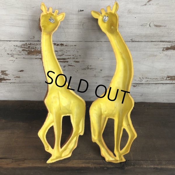画像2: Vintage 1977 HOMCO Wall Deco Giraffe Set (T053) (2)