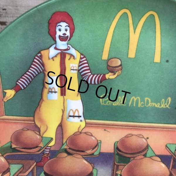 画像4: Vintage 1989 McDonalds Plastic Plate Hamburger University (T096)  (4)