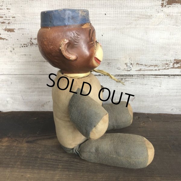 画像4: Vintage 1930s Monkey Bellhop Doll Composition (MA503) (4)