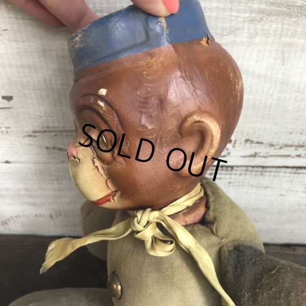 画像7: Vintage 1930s Monkey Bellhop Doll Composition (MA503) (7)