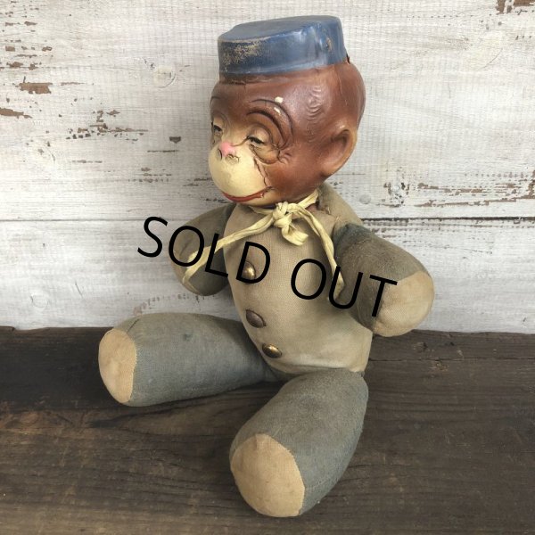 画像2: Vintage 1930s Monkey Bellhop Doll Composition (MA503) (2)