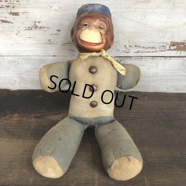 画像5: Vintage 1930s Monkey Bellhop Doll Composition (MA503) (5)