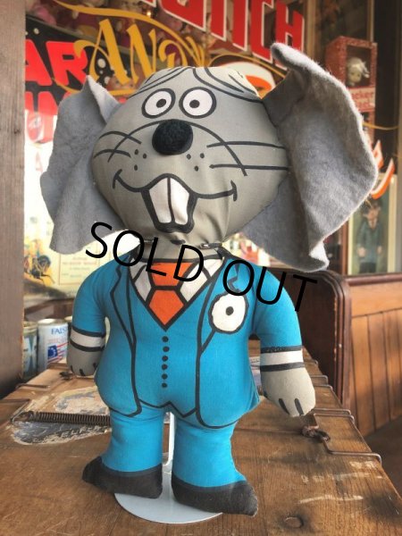 画像3: Vintage Suit Mouse Motif Pillow Rag Doll (T0109) (3)