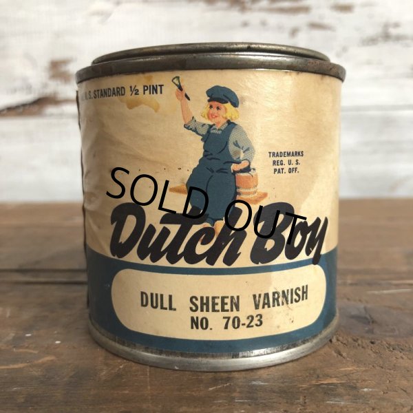 画像1: Vintage Dutch Boy Paint Dull Sheen Varnish Can (T137) (1)