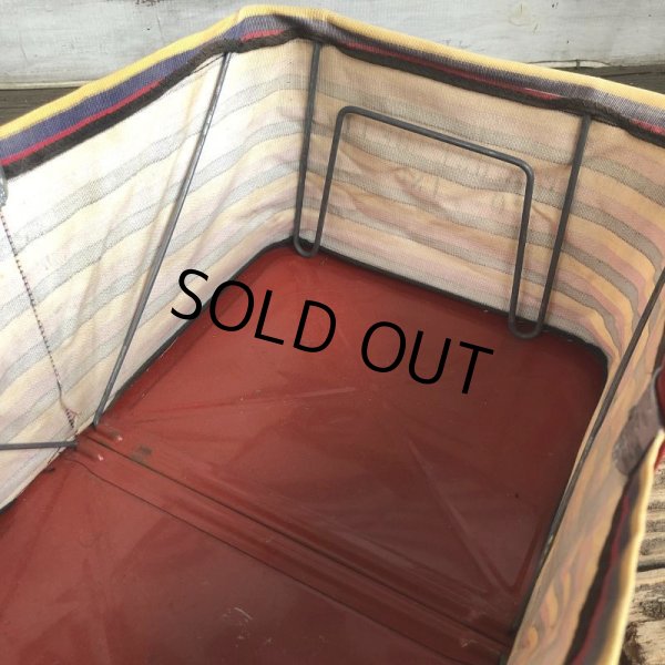 画像8: Vintage FOLD-AWAY Folding Grocery Store Basket (T133) (8)