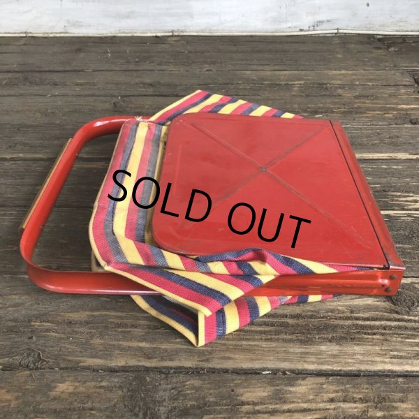 画像4: Vintage FOLD-AWAY Folding Grocery Store Basket (T133) (4)