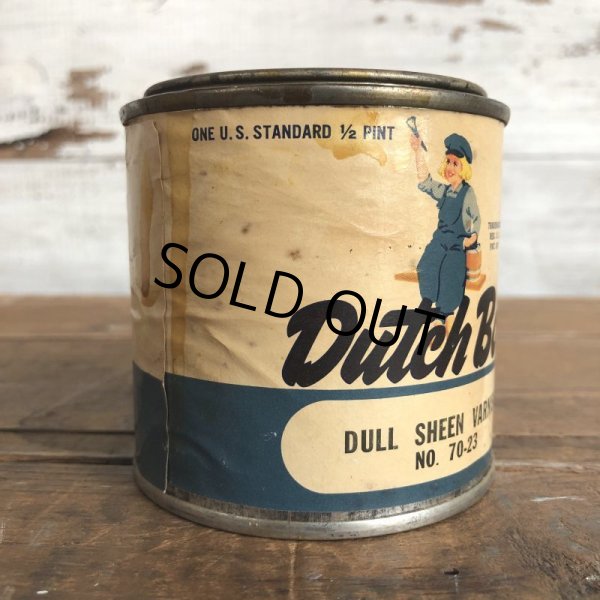 画像2: Vintage Dutch Boy Paint Dull Sheen Varnish Can (T137) (2)