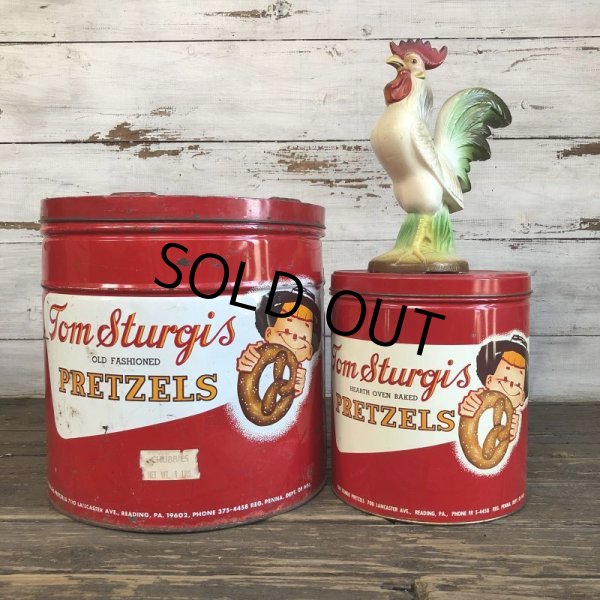 画像1: Vintage Pretzel Tin Tom Sturgis Large (T142) (1)