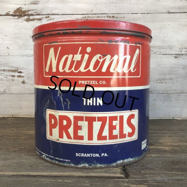 画像3: Vintage National Pretzel 4 1/2 lbs Tin Can (T139) (3)