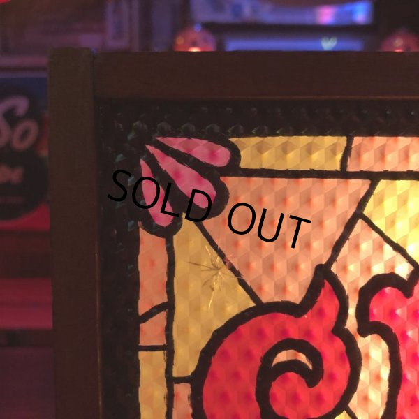 画像8: Vintage Saloon Lighted Stained Glass Bar Sign (T160) (8)