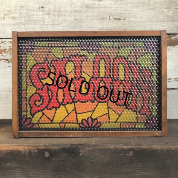 画像2: Vintage Saloon Lighted Stained Glass Bar Sign (T160) (2)
