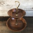 画像2: Vintage Mid-century 2 tier tidbit stand tray (T164) (2)