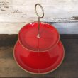 画像2: Vintage Mid-century 2 tier tidbit stand tray (T163) (2)