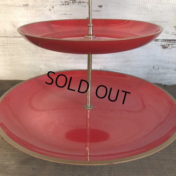 画像8: Vintage Mid-century 2 tier tidbit stand tray (T163) (8)