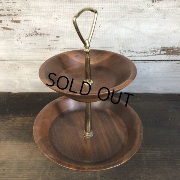 画像4: Vintage Mid-century 2 tier tidbit stand tray (T164) (4)