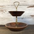 画像3: Vintage Mid-century 2 tier tidbit stand tray (T164) (3)