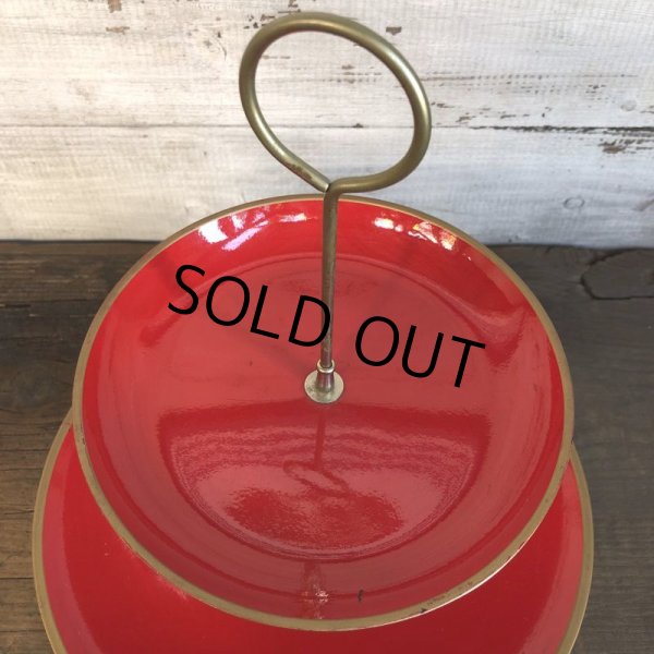 画像7: Vintage Mid-century 2 tier tidbit stand tray (T163) (7)
