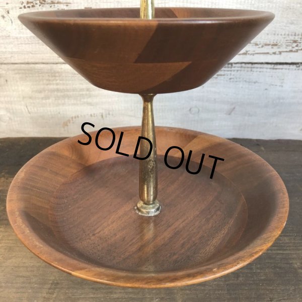 画像6: Vintage Mid-century 2 tier tidbit stand tray (T164) (6)