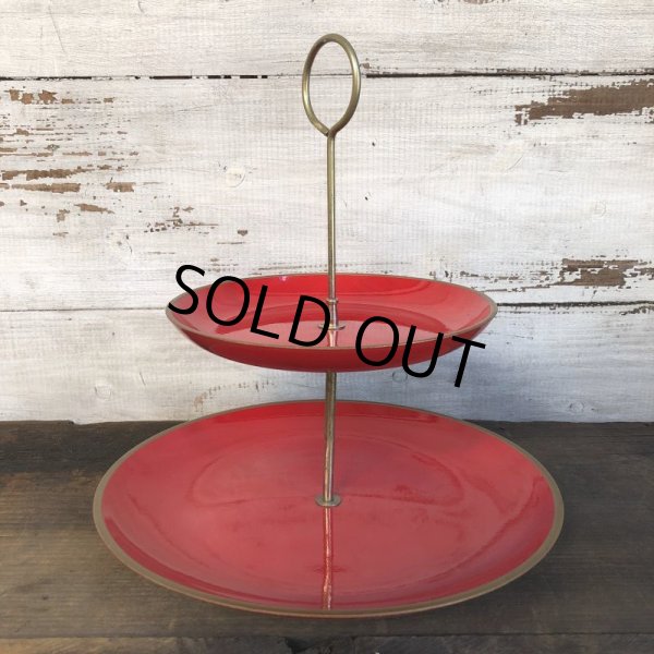 画像3: Vintage Mid-century 2 tier tidbit stand tray (T163) (3)