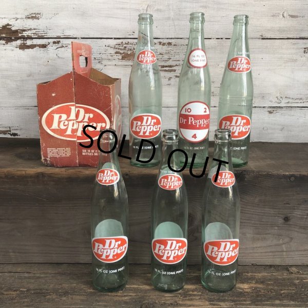 画像2: Vintage Dr Pepper 6 Bottle Pac Set (T186)  (2)