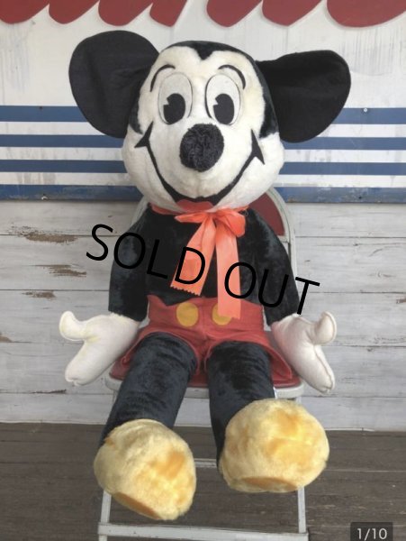画像2: Vintage Disney Mickey Mouse 95cm Big Doll (J436)  (2)
