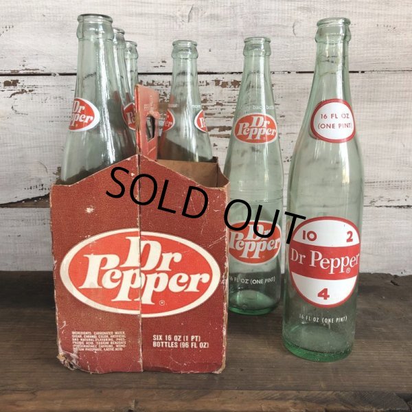 画像4: Vintage Dr Pepper 6 Bottle Pac Set (T186)  (4)