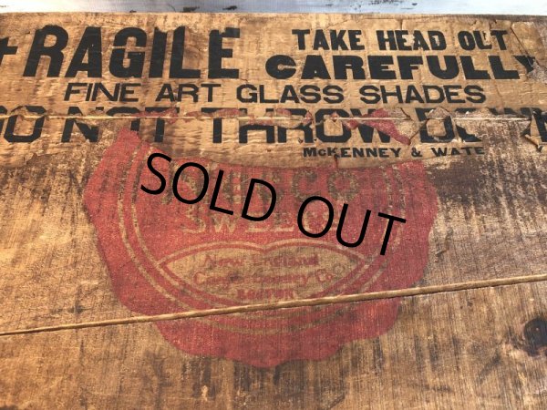 画像13: Vintage McKENNEY&WATERBURY Necco Sweets Wooden Crate Box (T194)  (13)