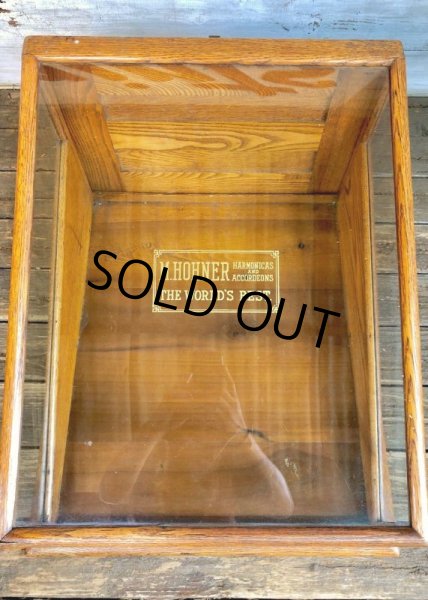 画像9: 1900s Antique Hohner Harmonica Counter Store Display Case (T203） (9)