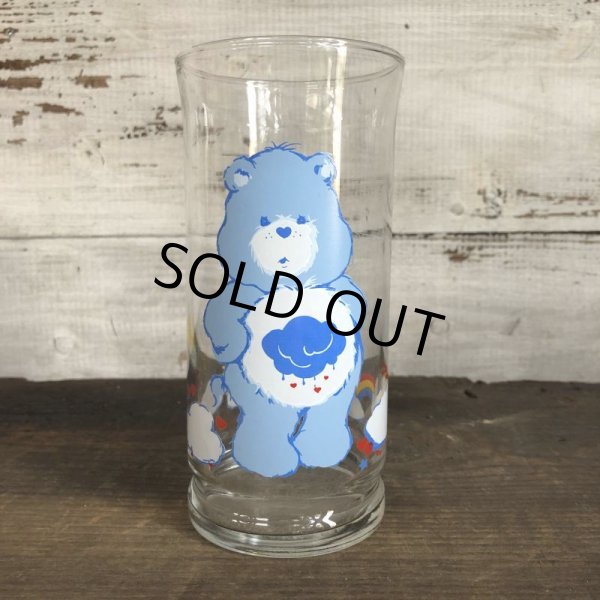 画像1: 1983 Pizza Hut Vintage Glass Care Bear Grumpy (w468) (1)