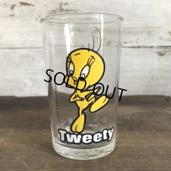 画像1: 1976 Vintage Glass Looney Tunes Welch's  Tweety (w459) (1)