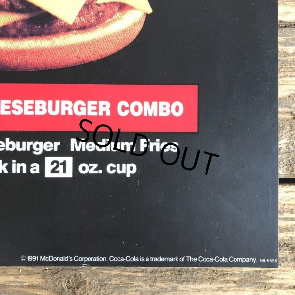 画像2: 1991 Vintage McDonalds Trance Light Sign CHEESEBURGER COMBO (T219) (2)