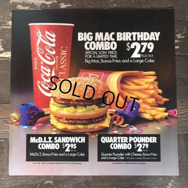 画像5: 1988 Vintage McDonalds Trance Light Sign BIG MAC BIRTHDAY COMBO (T220) (5)